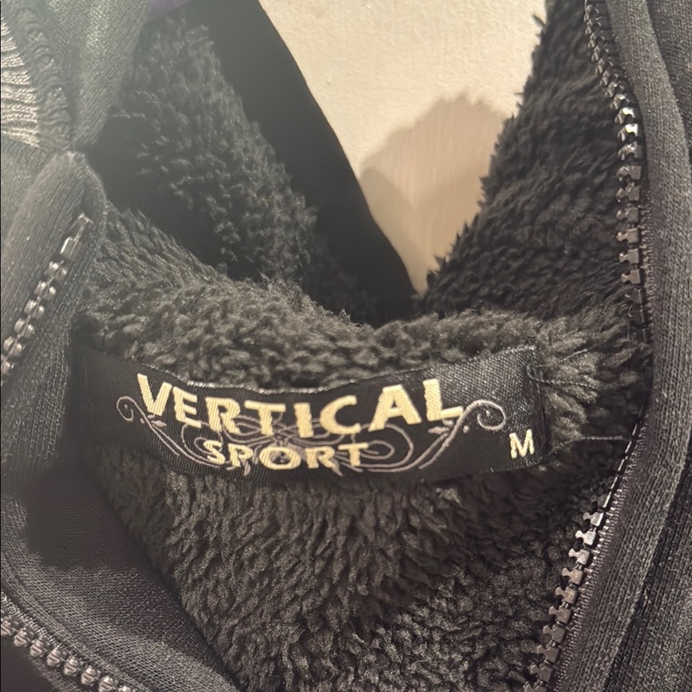 Black and Gray Zip-Up Hoodie - Picture 4 of 5